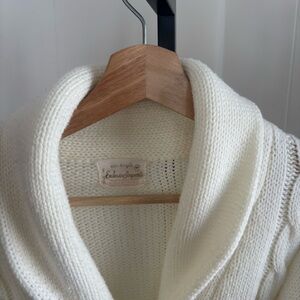 Vintage Exclusive Imports Acrylic Ivory Cable Knit w/ Belt Cardigan Women’s M